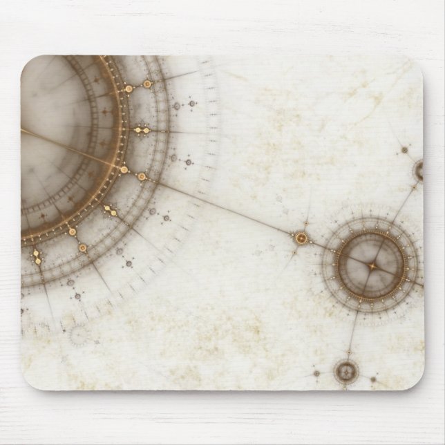 Ancient Nautical Chart, Grunge Mouse Mat (Front)