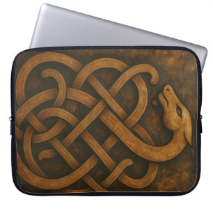 Ancient Norse Serpent Knot Symbol Laptop Sleeve