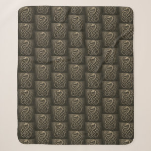 Ancient Norse Serpent Knot Symbol Sherpa Blanket