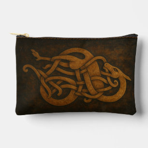 Ancient Norse Serpent Knot with Celtic Border Accessory Pouch