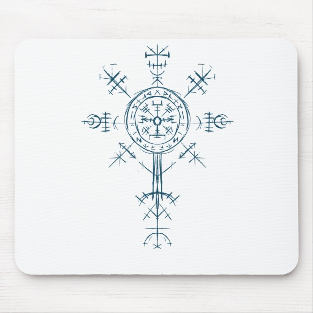 Ancient norse symbol mouse mat (Front)