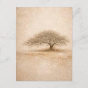 Ancient Oak Southern Oak Tree Art Postcard