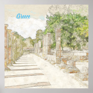 Ancient Olympia, Elis, Greece Poster