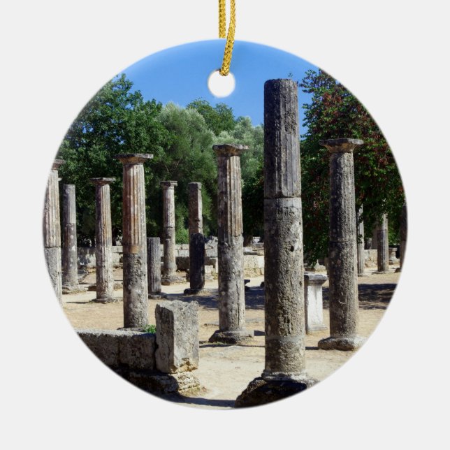 Ancient Olympia - Peloponnese Ceramic Tree Decoration (Front)