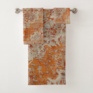 Ancient orange carpet towel