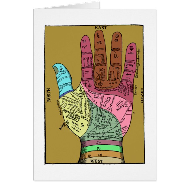 Ancient Palm Reading Chart (Front)
