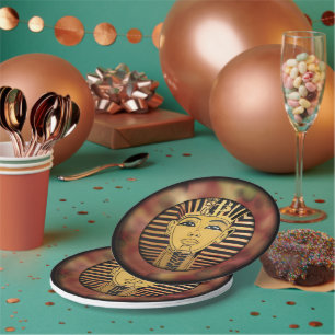 Ancient Pharaoh King  Paper Plate