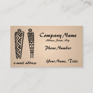Ancient Pictograph Linen Texture Business Card