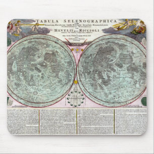 ancient pictorial map of the moon mouse mat