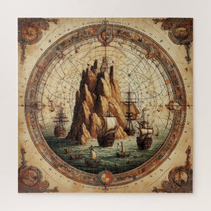 Ancient Portugal Ships Map 1 Jigsaw Puzzle