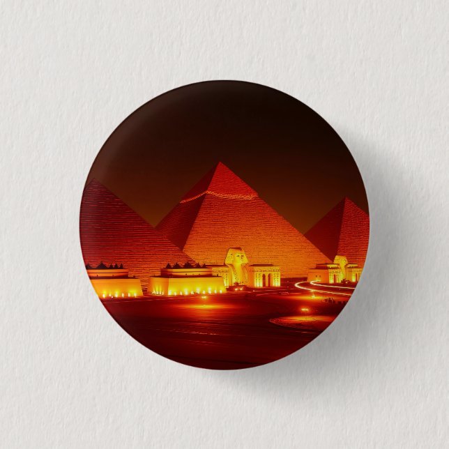 Ancient pyramids 3 cm round badge (Front)
