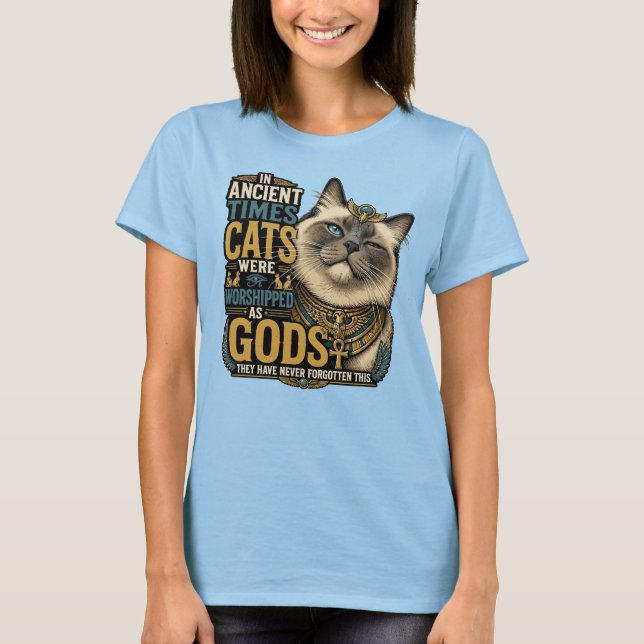 Ancient Ragdoll Cat Attitude T-Shirt (Front)