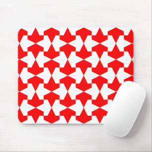 Ancient Red and White Muslim Mamluks Pattern Mouse Mat