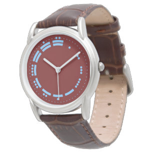 Ancient Red Blue Mayan Numerals Minimalist Art Watch
