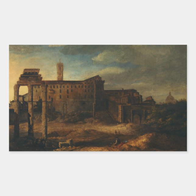 Ancient Roman architecture Roman Ruins Rectangular Sticker (Front)