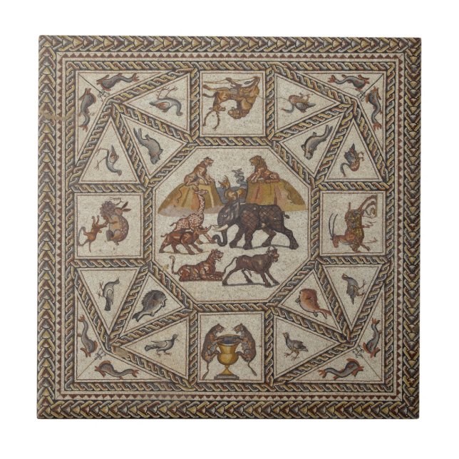 Ancient Roman Art Coaster Tile Replica (Front)