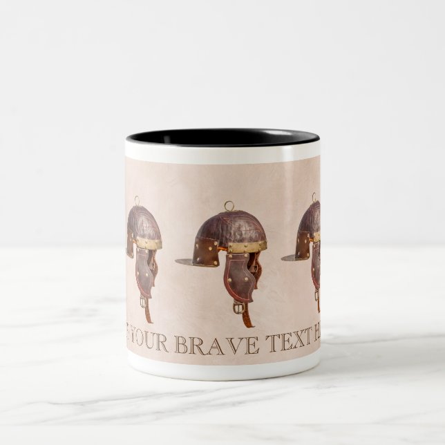 Ancient Roman helmet Two-Tone Coffee Mug (Center)