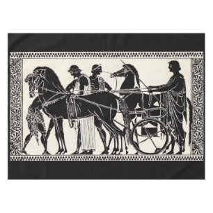 ancient Roman men and horses print Tablecloth