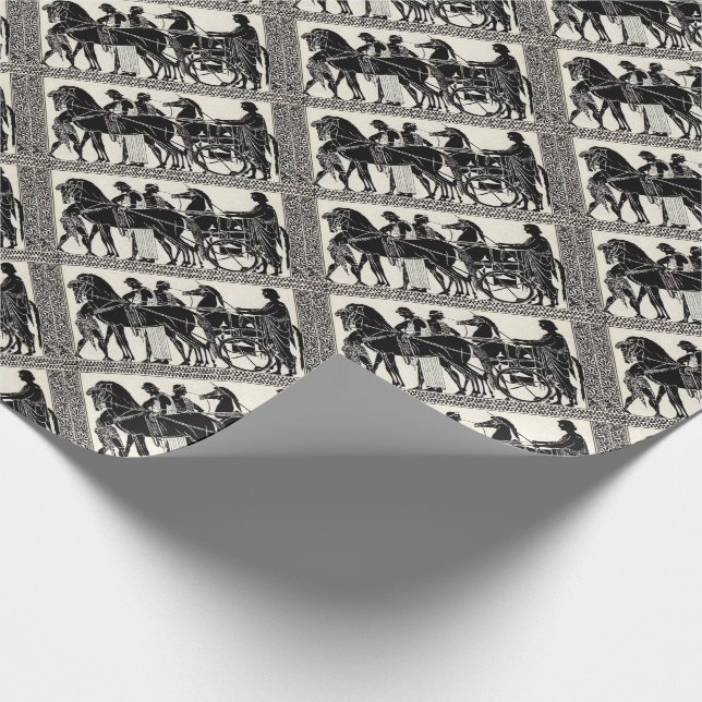 ancient Roman men and horses print Wrapping Paper (Corner)