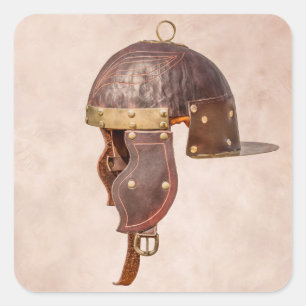 Ancient Roman military helmet Square Sticker