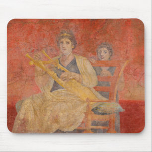 Ancient Roman Pompeii Neighbour Fresco Musician Ar Mouse Mat