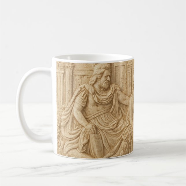 Ancient Roman Relief Pattern Mug (Left)