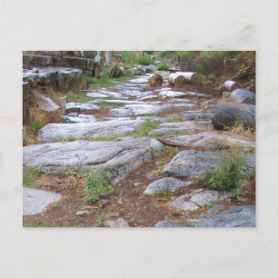 Ancient Roman road in the city of Ephesus, Turkey Postcard