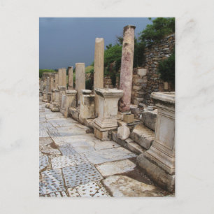 Ancient Roman road in the city of Ephesus, Turkey Postcard