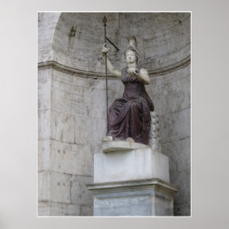 Ancient Roman Statue in Italy Poster