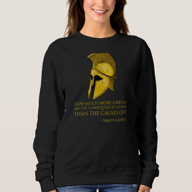 Ancient Roman Stoicism  Marcus Aurelius Quote  Phi Sweatshirt (Front)