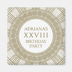 Ancient Rome Birthday Party with stone elements Magnet