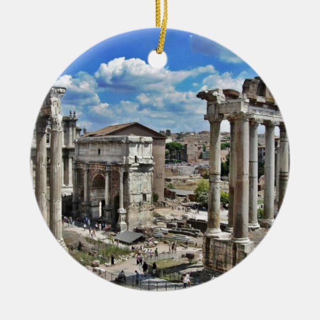 Ancient Rome Ceramic Tree Decoration (Front)