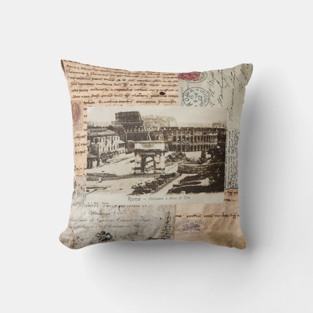 Ancient Rome Coliseum Italian Pillow (Front)