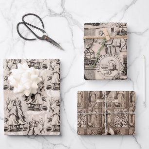 Ancient Rome Elegant Antique Collages Wrapping Paper Sheet