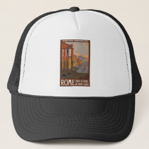 Ancient Rome Travel Ad Painting Trucker Hat
