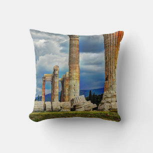 Ancient Ruins in Athens Greece Cushion