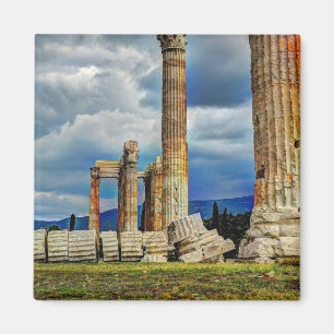 Ancient Ruins in Athens Greece Magnet