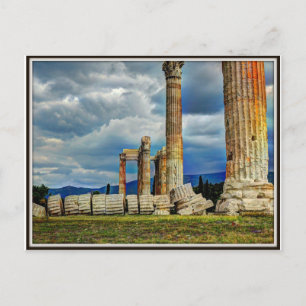 Ancient Ruins in Athens Greece Postcard