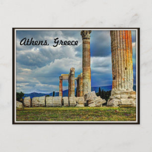 Ancient Ruins in Athens Greece Postcard