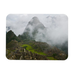Ancient ruins of Machu Picchu with Andes Magnet