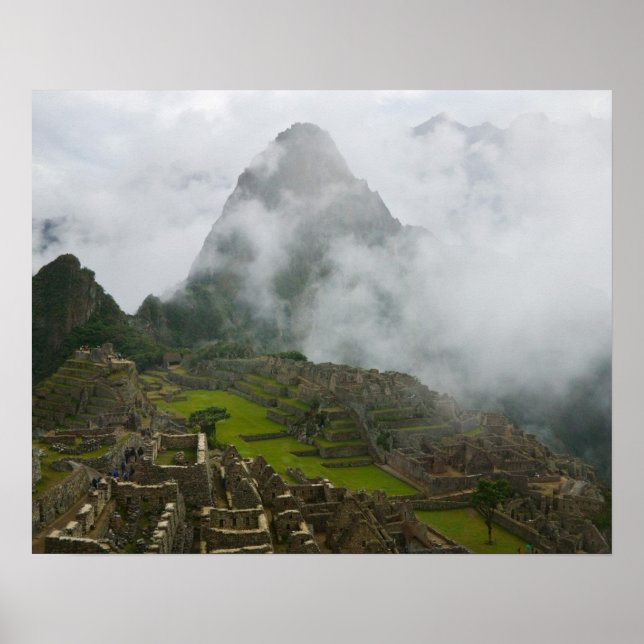 Ancient ruins of Machu Picchu with Andes Poster (Front)