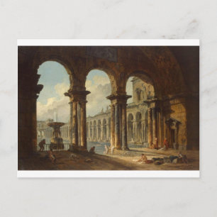Ancient Ruins Used as Public Baths Hubert Robert Postcard