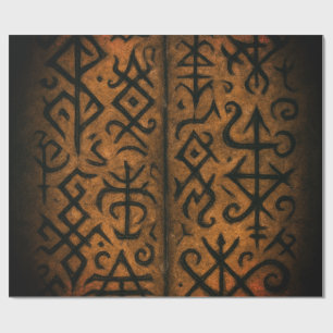 Ancient Runes & Mystic Symbols Wrapping Paper