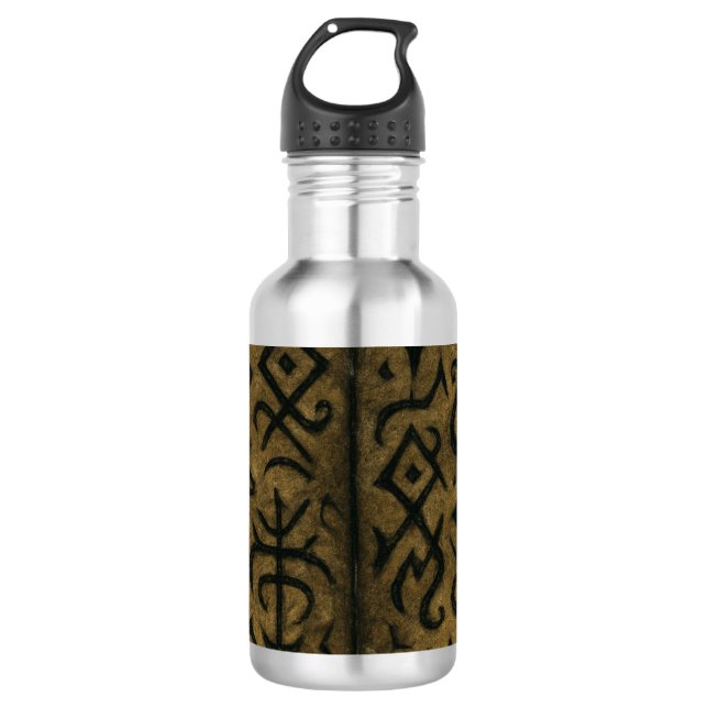 ancient runes water bottles (Front)
