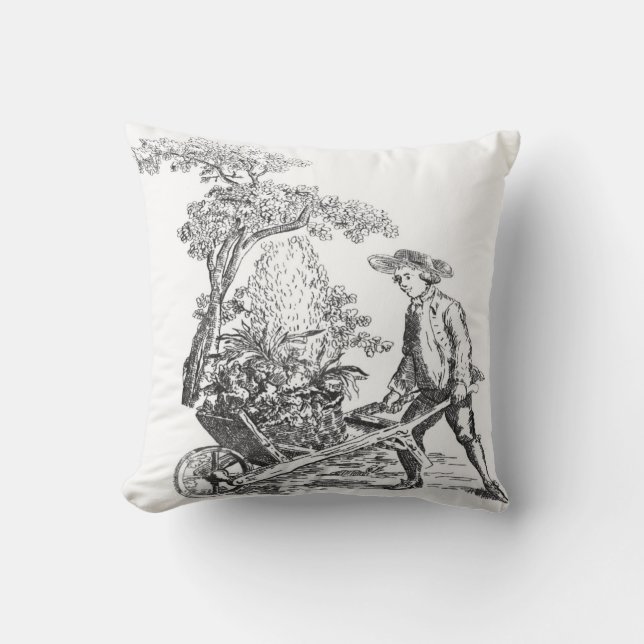 Ancient rural artwork cushion (Front)