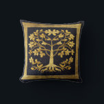 Ancient Rustic Navy Gold Tree of LIfe by kedoki Cushion<br><div class="desc">Ancient Rustic Navy Gold Tree of LIfe by kedoki</div>