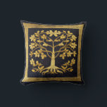 Ancient Rustic Navy Gold Tree of LIfe by kedoki Cushion<br><div class="desc">Ancient Rustic Navy Gold Tree of LIfe by kedoki</div>