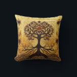 Ancient Rustic Red and  Gold Tree of LIfe by kedok Cushion<br><div class="desc">Ancient Rustic Red and  Gold Tree of LIfe by kedoki</div>