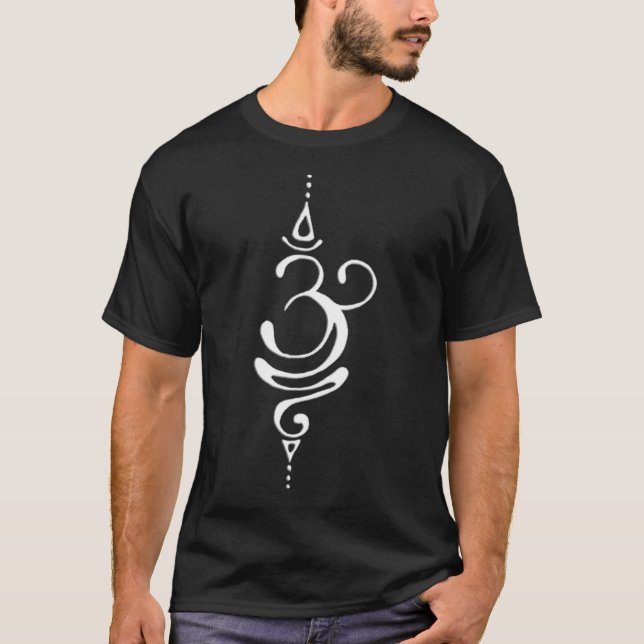 Ancient Sanskrit Symbol for BREATHE Inspiration Om T-Shirt (Front)