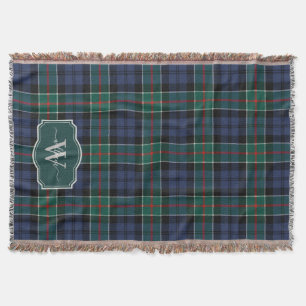 Ancient Scottish Clan Colquhoun Tartan Plaid Throw Blanket